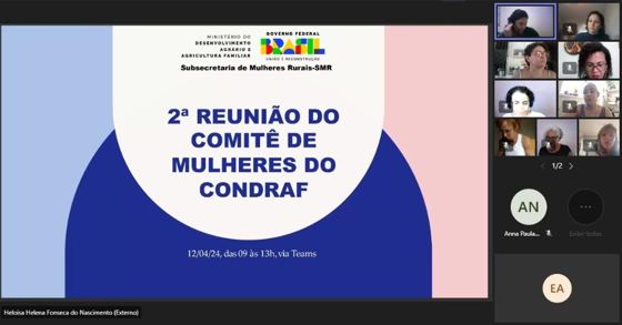 Comitê de Mulheres do Condraf discute edital de apoio a grupos produtivos e articulação nacional